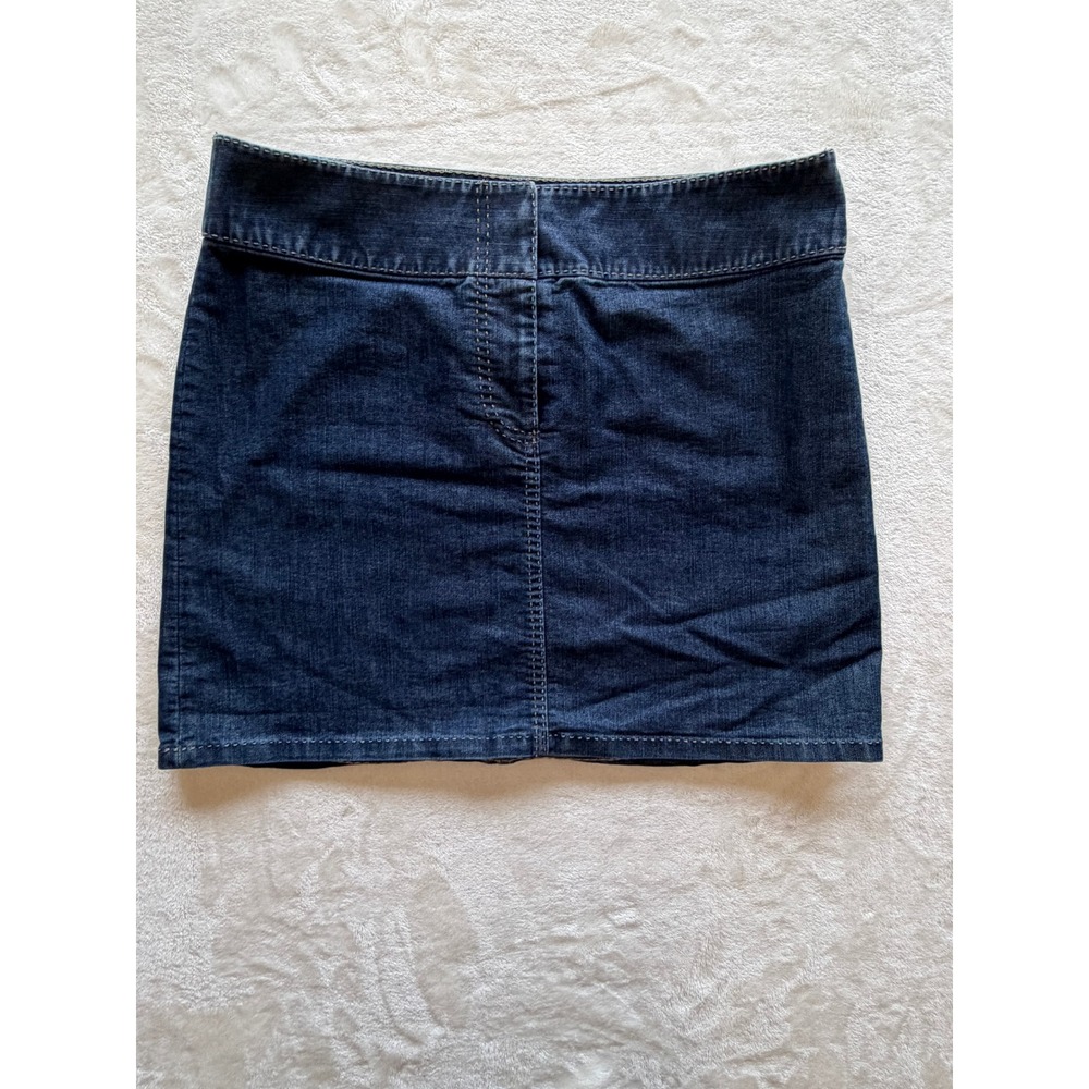 Kenneth Cole Reaction Dark Wash Vintage Y2K Denim Mini Skirt Womens 8 Excellent